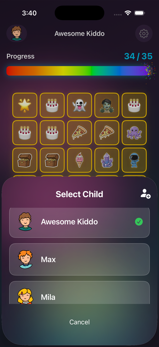Switch between multiple children